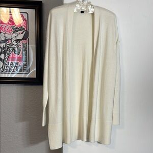 Ann Taylor Elegant Cream Women's Open Sweater